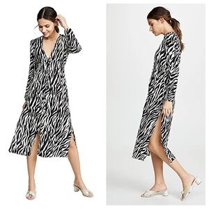New! Rahi zebra animal print patterned midi dress NWT 718